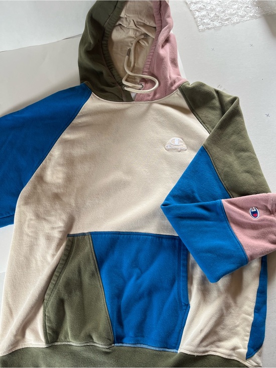 Champion Other - Champion men’s L' Colorblock Hoodie - Cream/Blue/Olive/Pink